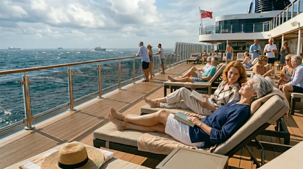 Femme seule en croisière